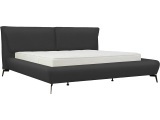 Bett DOVER 160x200cm echtleder anthrazit
