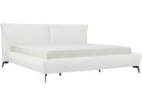 Bett DOVER 160x200cm echtleder weiss