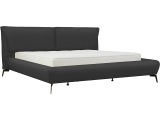 Bett DOVER 180x200cm echtleder anthrazit