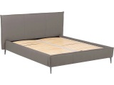 Bett AURORA 160x200cm echtleder hellgrau