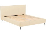 Bett AURORA 160x200cm echtleder beige