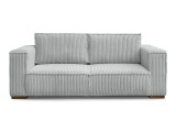 2er Sofa BOBOCHIC CHELSEA Cord-Stoff hellgrau