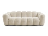 3er Sofa BOBOCHIC HIPPOLYTE Boucle-Stoff cremefarben