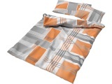 Lotus Bettwaren - Bettwäsche Jersey Jeffrey orange, 200X210CM, Multicolor