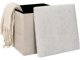 Aufbewahrungshocker HOME DECO FACTORY LIAM 38x38x38cm polyester beige