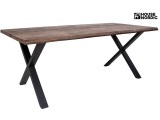 House Nordic - Tisch Toulon 200 x 95 x 76 cm - Braun und Schwarz
