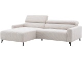 Ecksofa OSLO Cord-Stoff beige