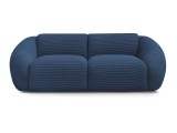 2er Sofa BOBOCHIC TINA Cord-Stoff dunkelblau