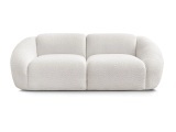 2er Sofa BOBOCHIC TINA Boucle-Stoff weiss