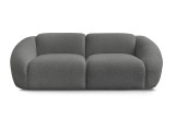 2er Sofa BOBOCHIC TINA Boucle-Stoff dunkelgrau