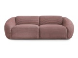 3er Sofa BOBOCHIC TINA Cord-Stoff rosa