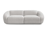 3er Sofa BOBOCHIC TINA Boucle-Stoff hellgrau