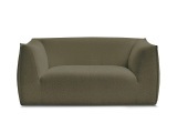 2er Sofa BOBOCHIC GIORGIA Boucle-Stoff grün