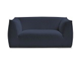 2er Sofa BOBOCHIC GIORGIA Boucle-Stoff dunkelblau