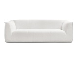 3er Sofa BOBOCHIC GIORGIA Boucle-Stoff weiss