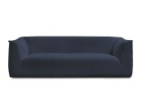 3er Sofa BOBOCHIC GIORGIA Boucle-Stoff dunkelblau