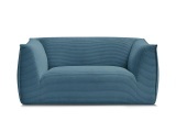 2er Sofa BOBOCHIC GIORGIA Cord-Stoff hellblau