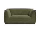 2er Sofa BOBOCHIC GIORGIA Cord-Stoff grün