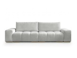 3er Sofa BOBOCHIC ANAKIN Stoff mit Textur hellgrau