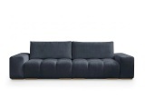 3er Sofa BOBOCHIC ANAKIN Stoff mit Textur dunkelblau