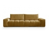 3er Sofa BOBOCHIC ANAKIN Stoff mit Textur gelb