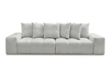3er Sofa BOBOCHIC ANAKIN Stoff mit Textur hellgrau