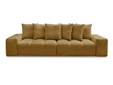 3er Sofa BOBOCHIC ANAKIN Stoff mit Textur gelb