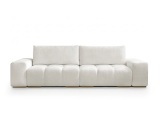 3er Sofa BOBOCHIC ANAKIN Stoff mit Textur weiss