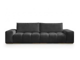 3er Sofa BOBOCHIC ANAKIN Stoff mit Textur schwarz
