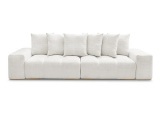 3er Sofa BOBOCHIC ANAKIN Stoff mit Textur weiss