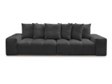 3er Sofa BOBOCHIC ANAKIN Stoff mit Textur schwarz