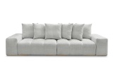 3er Sofa BOBOCHIC ANAKIN Stoff mit Textur hellgrau