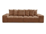 3er Sofa BOBOCHIC ANAKIN Stoff mit Textur orange