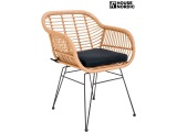House Nordic - 2er-Set Sessel Trieste - Beige und Schwarz