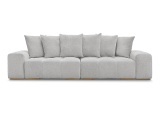 3er Sofa BOBOCHIC ANAKIN Boucle-Stoff hellgrau