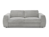 3er Sofa BOBOCHIC HUGO Boucle-Stoff hellgrau