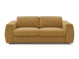 3er Sofa BOBOCHIC HUGO Stoff mit Textur gelb