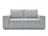 3er Sofa BOBOCHIC CHELSEA Cord-Stoff hellgrau