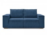 3er Sofa BOBOCHIC CHELSEA Cord-Stoff dunkelblau