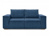 3er Sofa BOBOCHIC CHELSEA Cord-Stoff dunkelblau