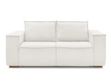 3er Sofa BOBOCHIC CHELSEA Stoff mit Textur weiss