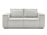 3er Sofa BOBOCHIC CHELSEA Stoff mit Textur hellgrau