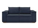 3er Sofa BOBOCHIC CHELSEA Stoff mit Textur dunkelblau