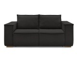 3er Sofa BOBOCHIC CHELSEA Stoff mit Textur schwarz