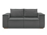 3er Sofa BOBOCHIC CHELSEA Stoff mit Textur dunkelgrau