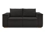 3er Sofa BOBOCHIC CHELSEA Stoff mit Textur schwarz