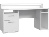 MID.YOU Gaming tisch 160/72/91 cm in weiss , Tezaur B: 160 Cm , Kunststoff , 72x91 cm , Dekorfolie,Nachbildung , Kabeldurchlass, Stauraum , 000687053522