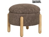 House Nordic Pouf »Medas Holz/Polyester (PES), Braun«