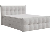 Boxspringbett ANGORA silber 180x200cm halbfest