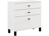 Kommode ALMOND 3 Schubladen 35x77x77.5cm weiss melamin